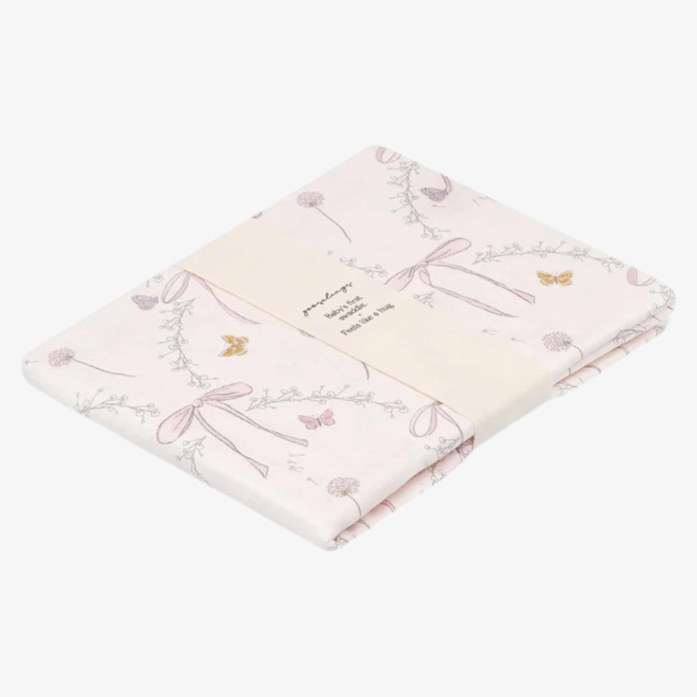 Printed Swaddle - Bows+butterflies