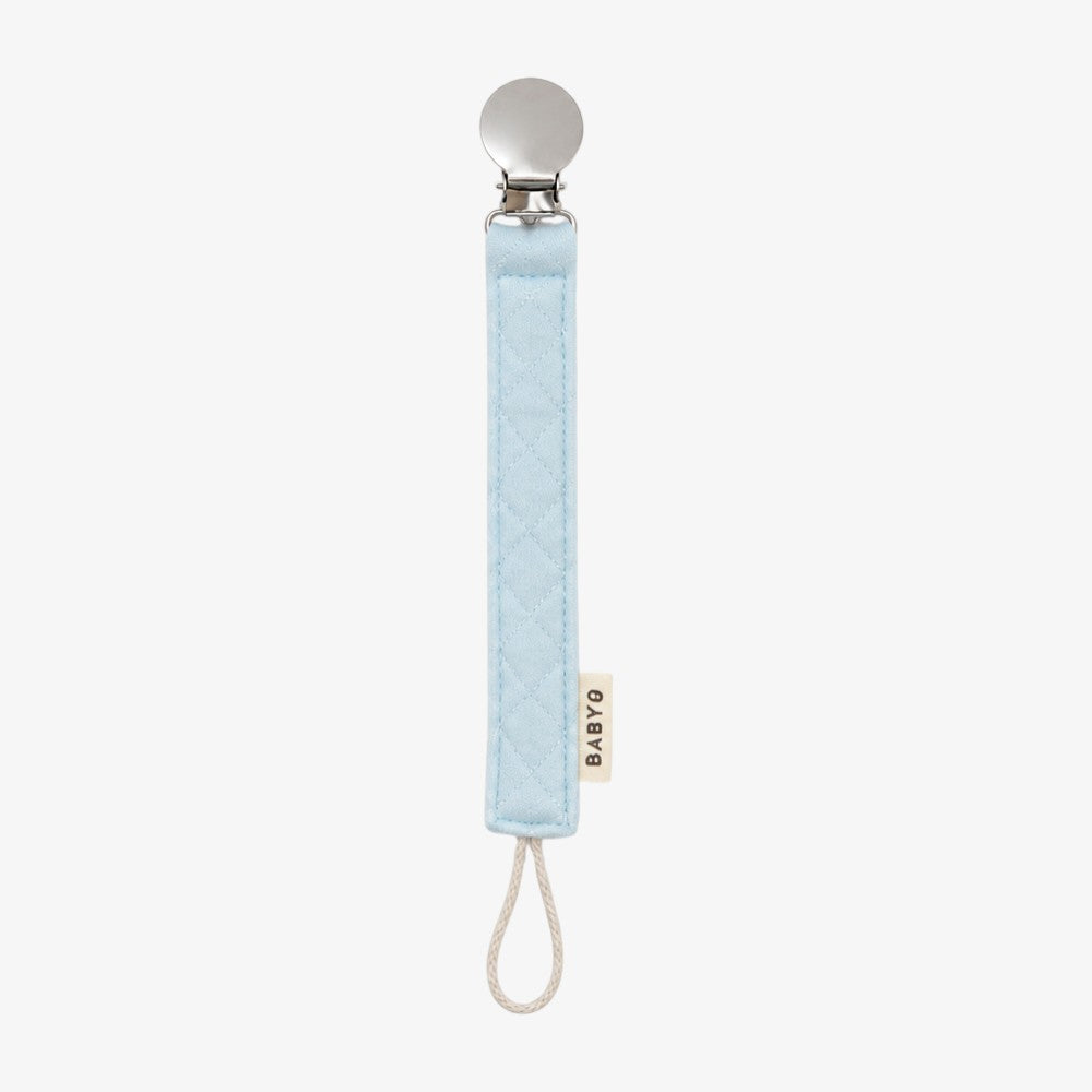 Quilt Solid Paci Clip - Blue