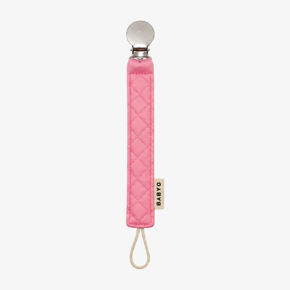 Quilt Solid Paci Clip - Pink