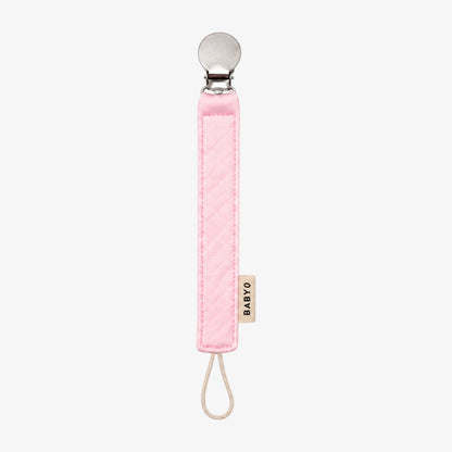 Quilt Solid Paci Clip - Light Pink