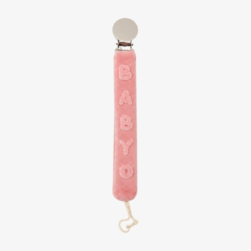 Embossed Paci Clip - Pink