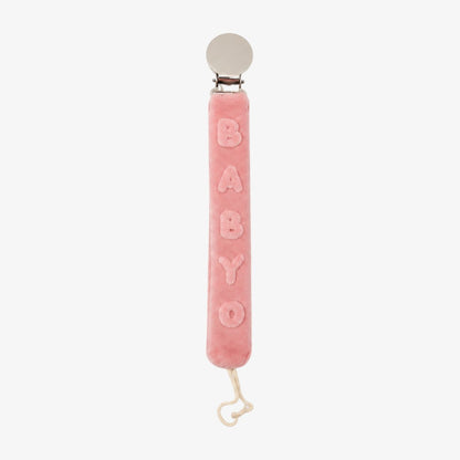 Embossed Paci Clip - Pink