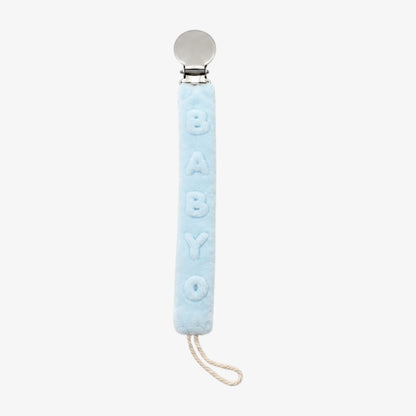 Embossed Paci Clip - Blue