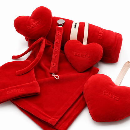 Embossed Paci Clip - Red
