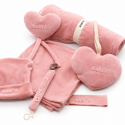 Embossed Paci Clip - Pink