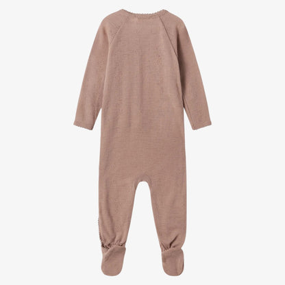 Rubetta Pointelle Footie - Burnt Rose