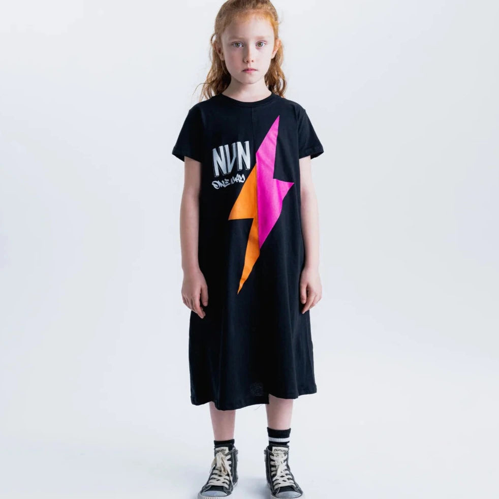 Unbalanced Rawk Dress - Black