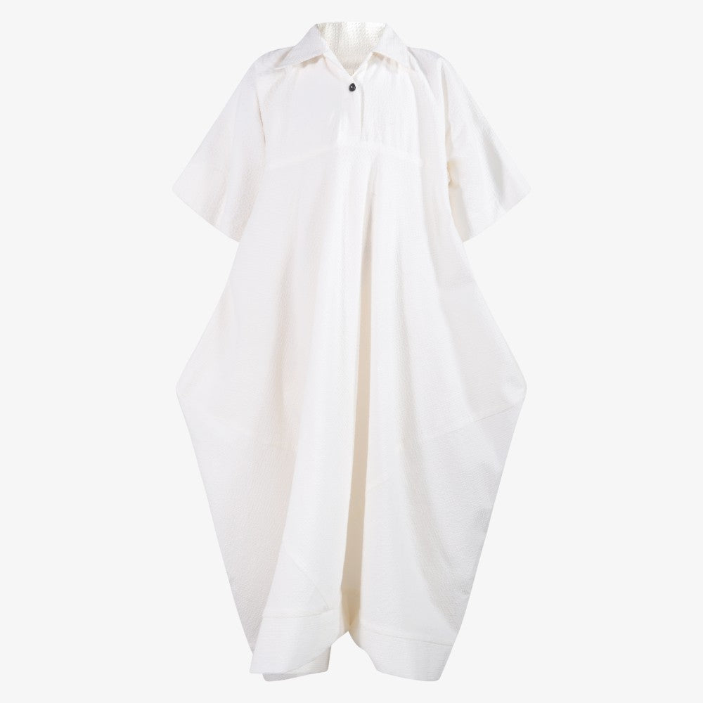 Geometric Dress - White