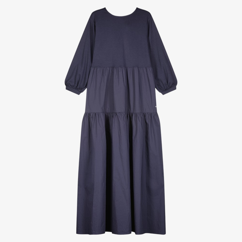 Waisted Maxi Dress - Navy
