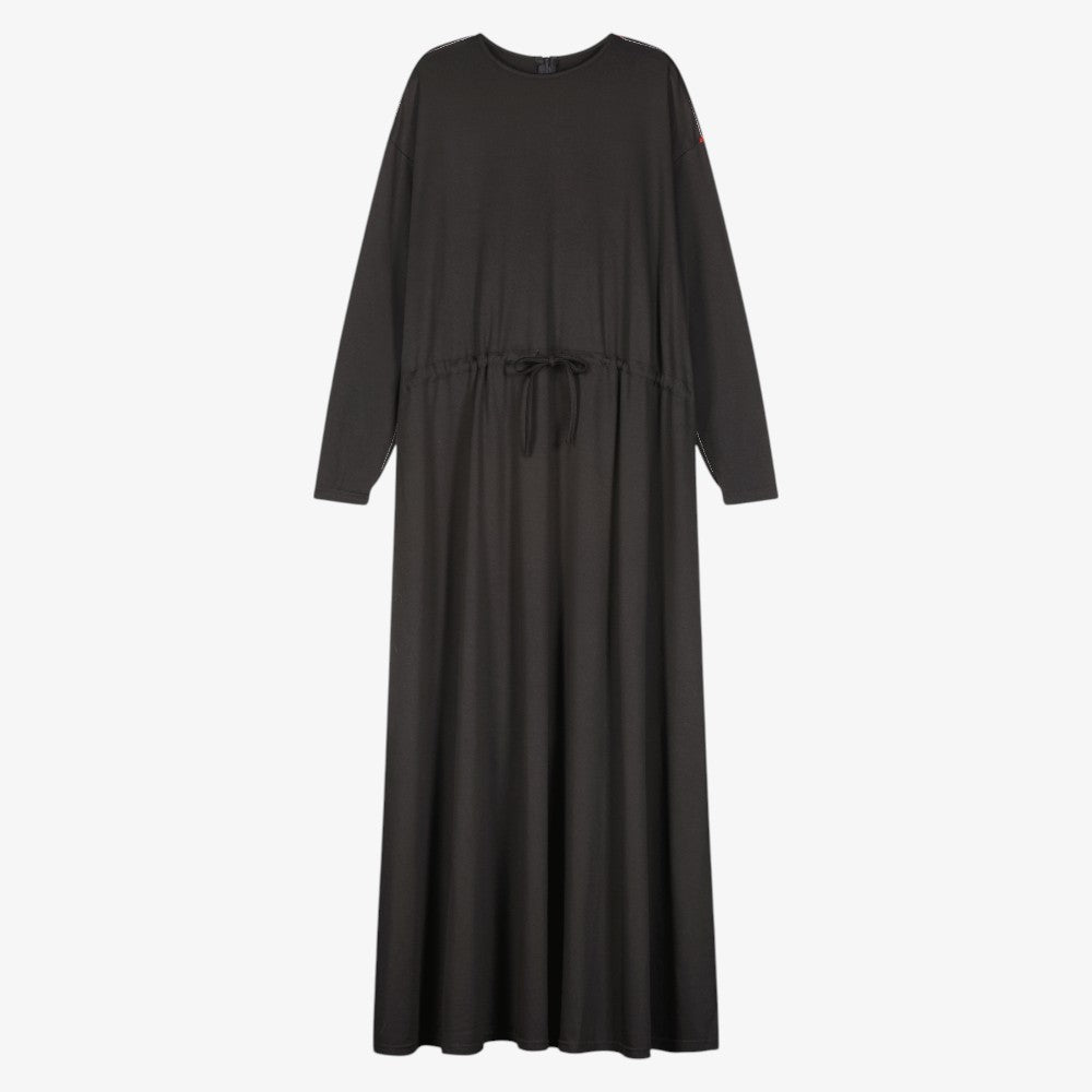 Drawstring Maxi Dress - Black