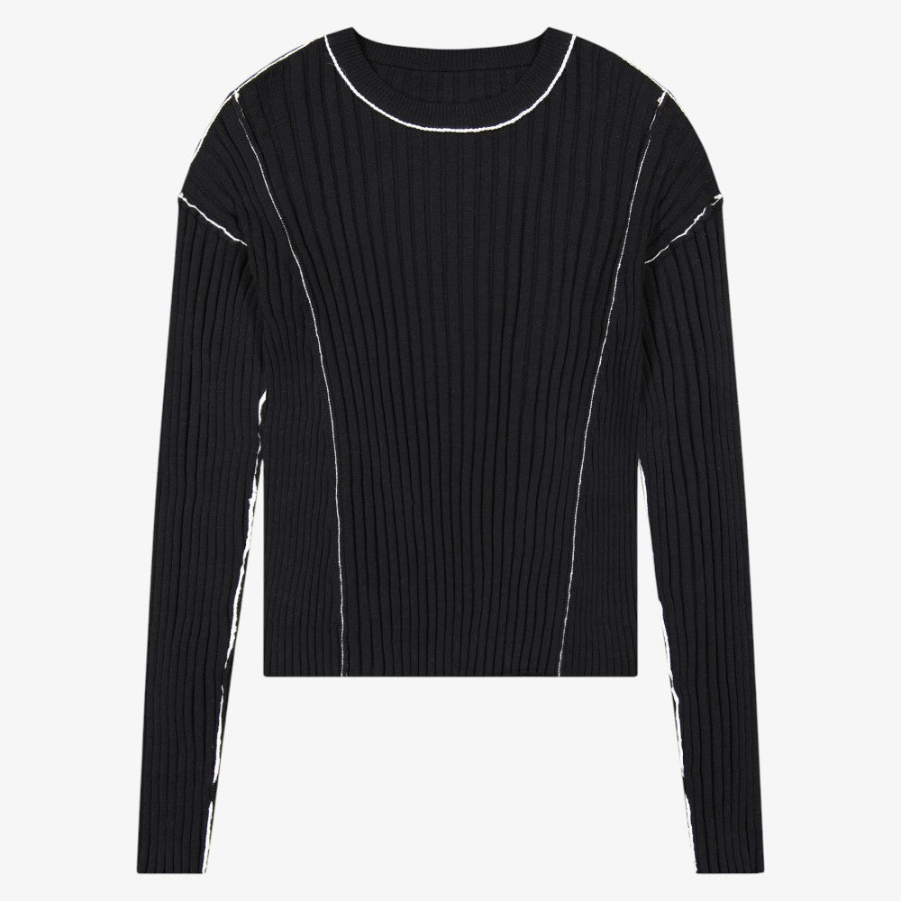 Ribbed Sweater - Black