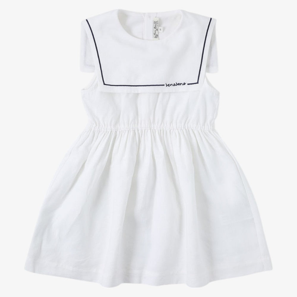 Marine Collar Dress - Ivory