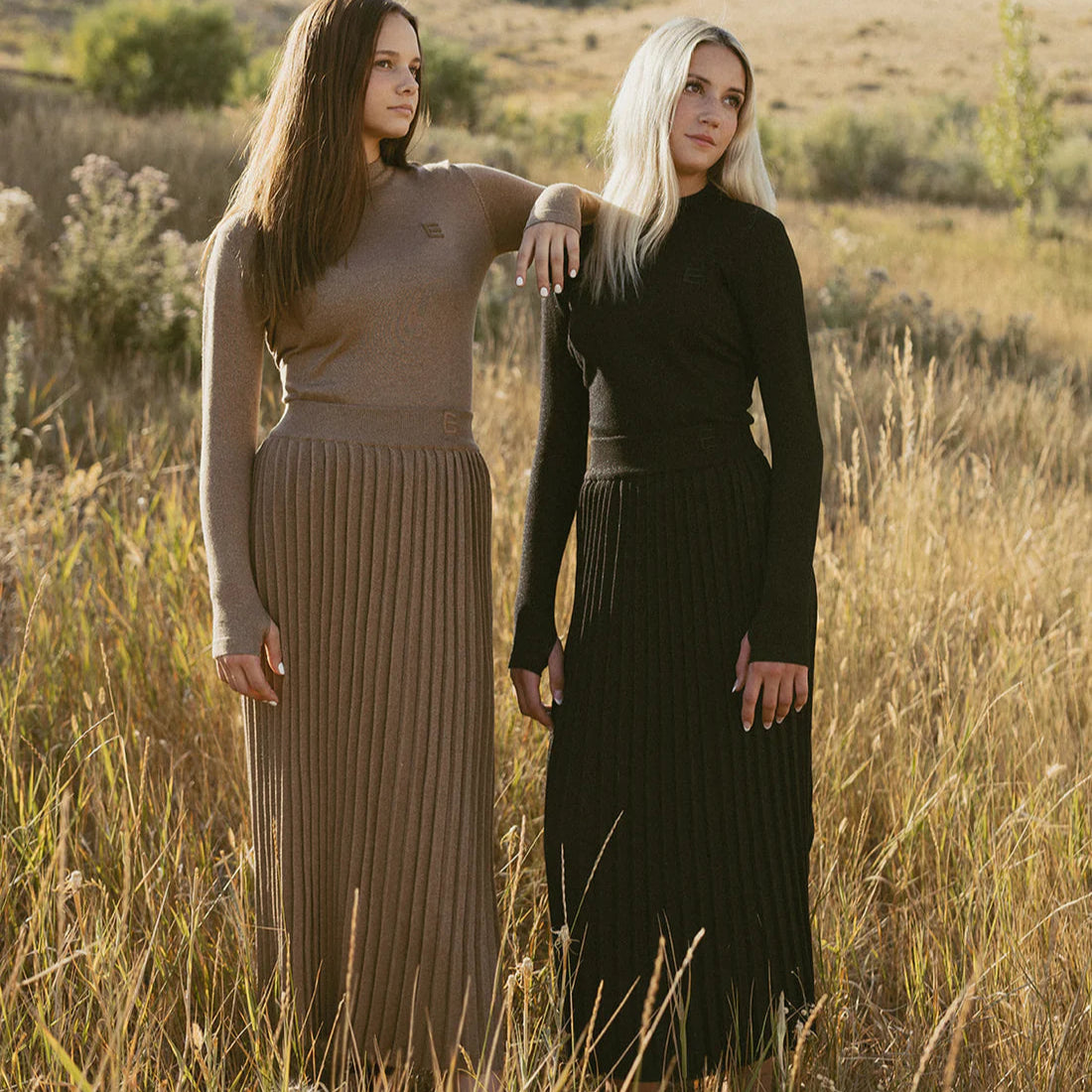 Metallic Knit Turtleneck - Black