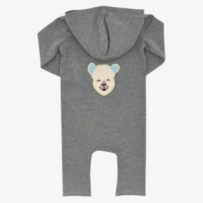 Hoodie Jumpsuit - Grey &amp; Sky Blue