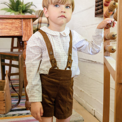 Suspender Overall - Brown