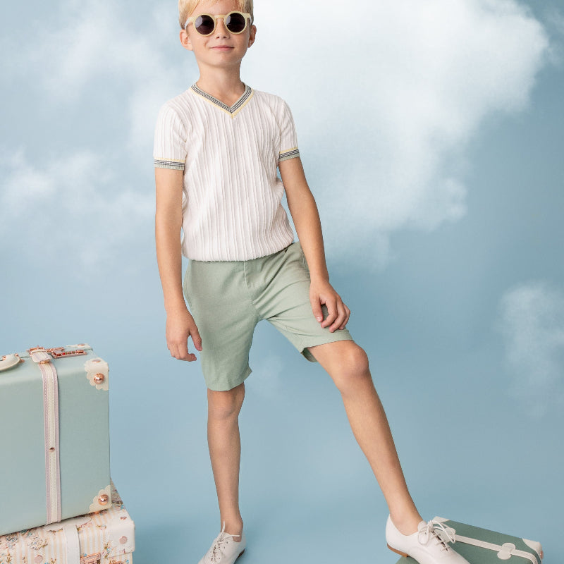 Linen Bermuda - Green