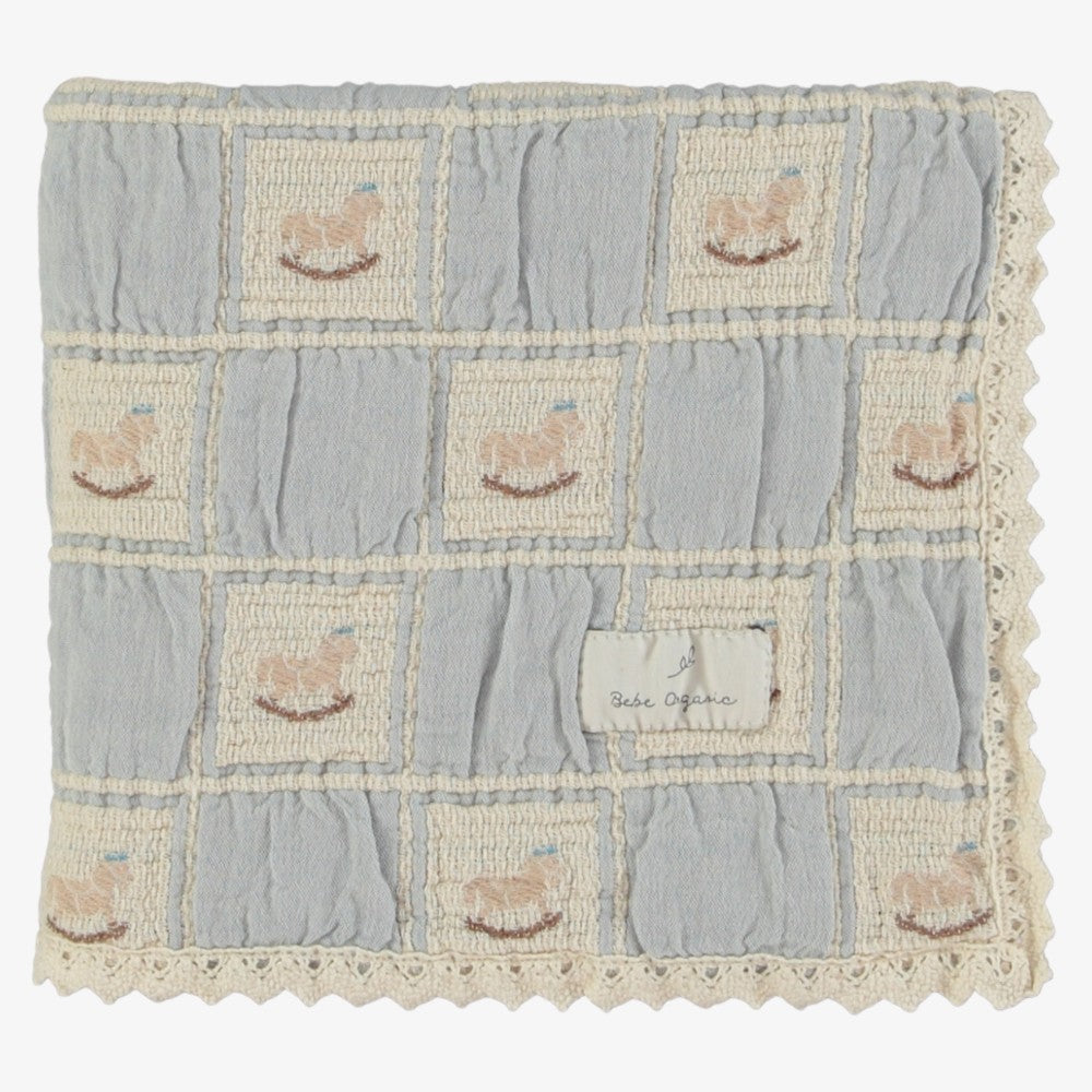 Rocking Horse Blanket - Blue