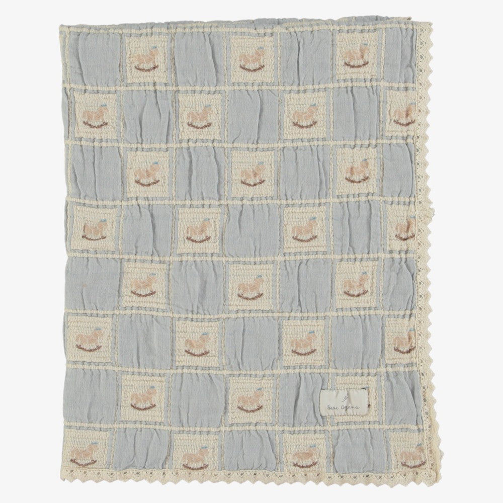 Rocking Horse Blanket - Blue