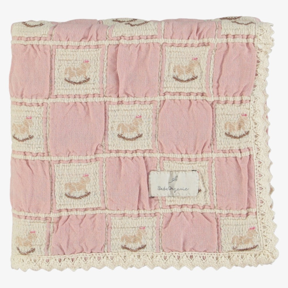 Rocking Horse Blanket - Mauve