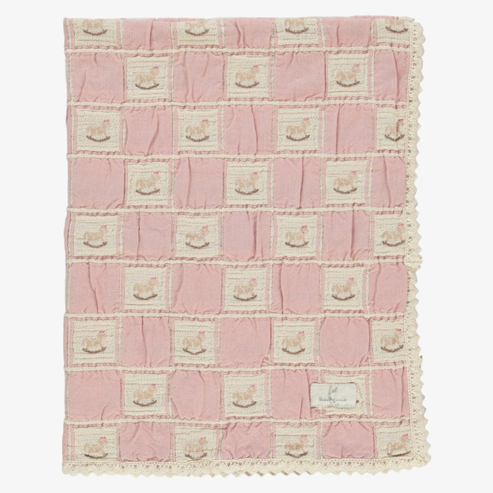 Rocking Horse Blanket - Mauve