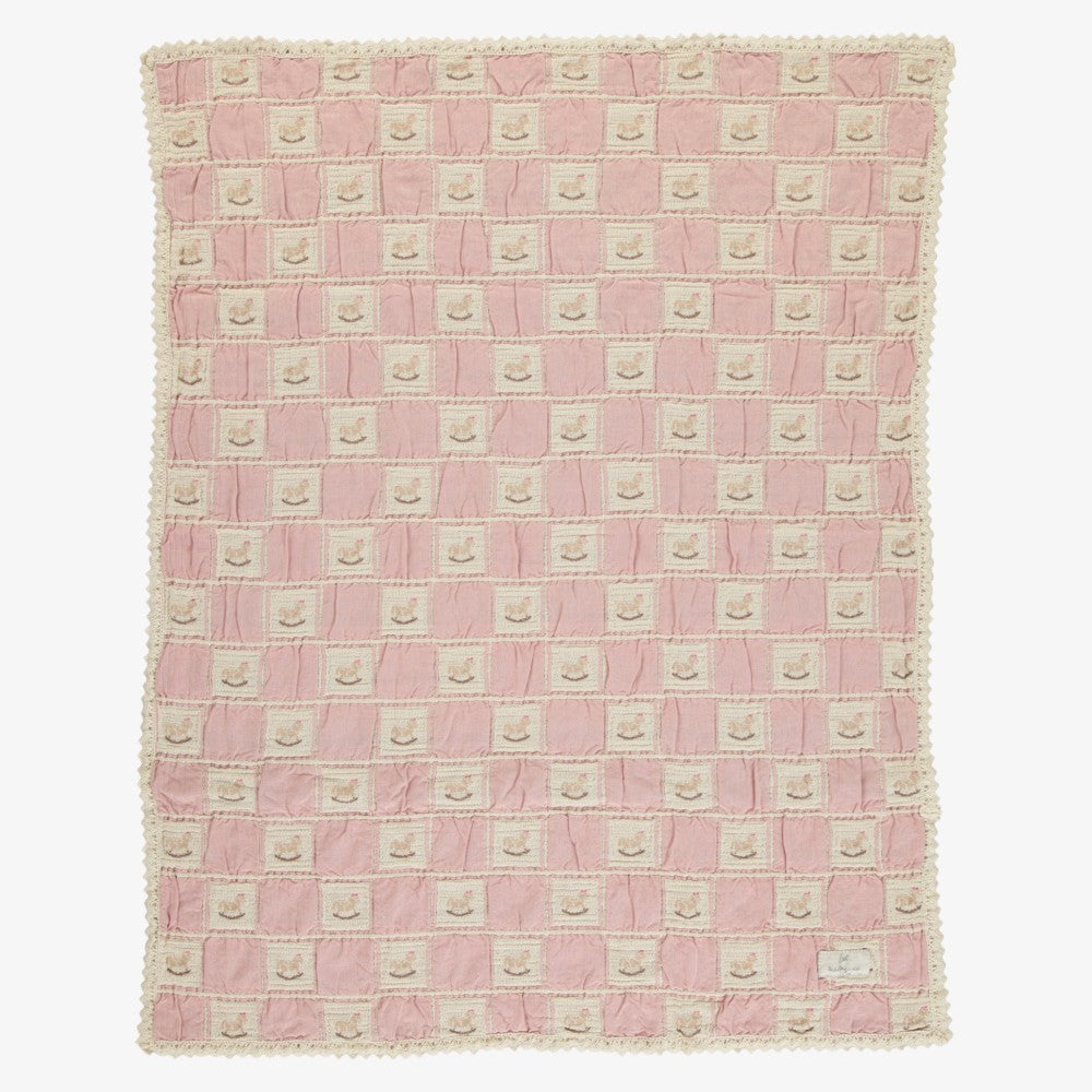 Rocking Horse Blanket - Mauve