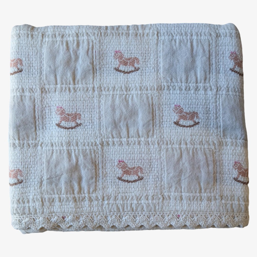 Rocking Horse Blanket - Sand&amp;mauve