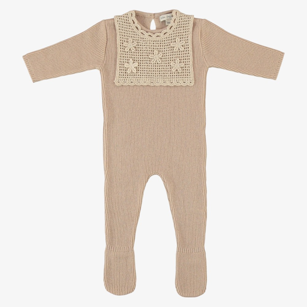 Lucette Knit Footie - Earthy