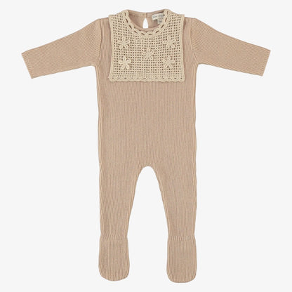 Lucette Knit Footie - Earthy