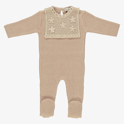 Lucette Knit Footie - Earthy