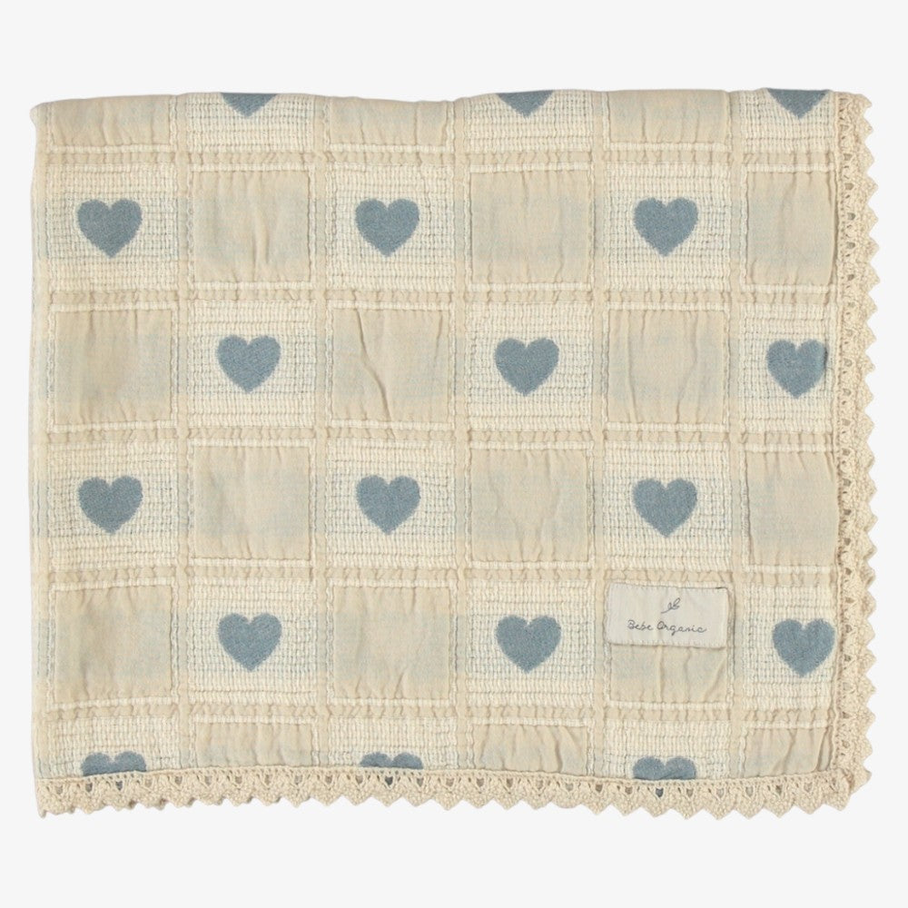 Heart Blanket - Blue