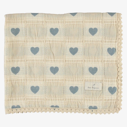 Heart Blanket - Blue