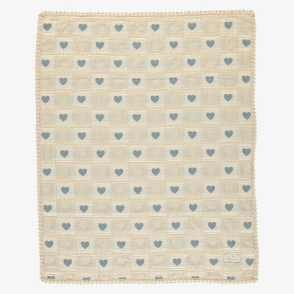 Heart Blanket - Blue