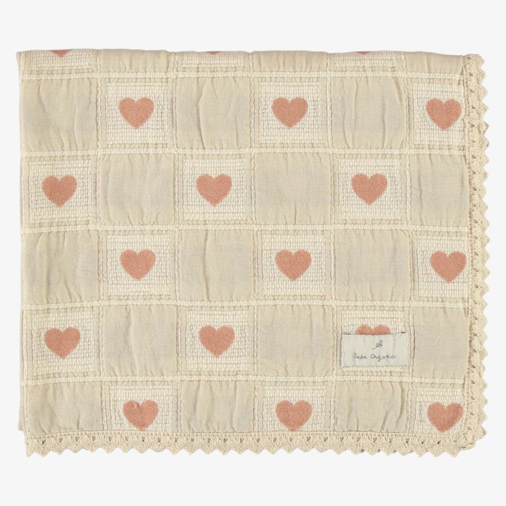 Heart Blanket - Mauve