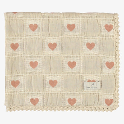 Heart Blanket - Mauve
