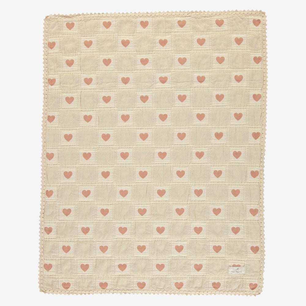 Heart Blanket - Mauve