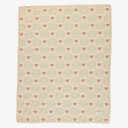 Heart Blanket - Mauve