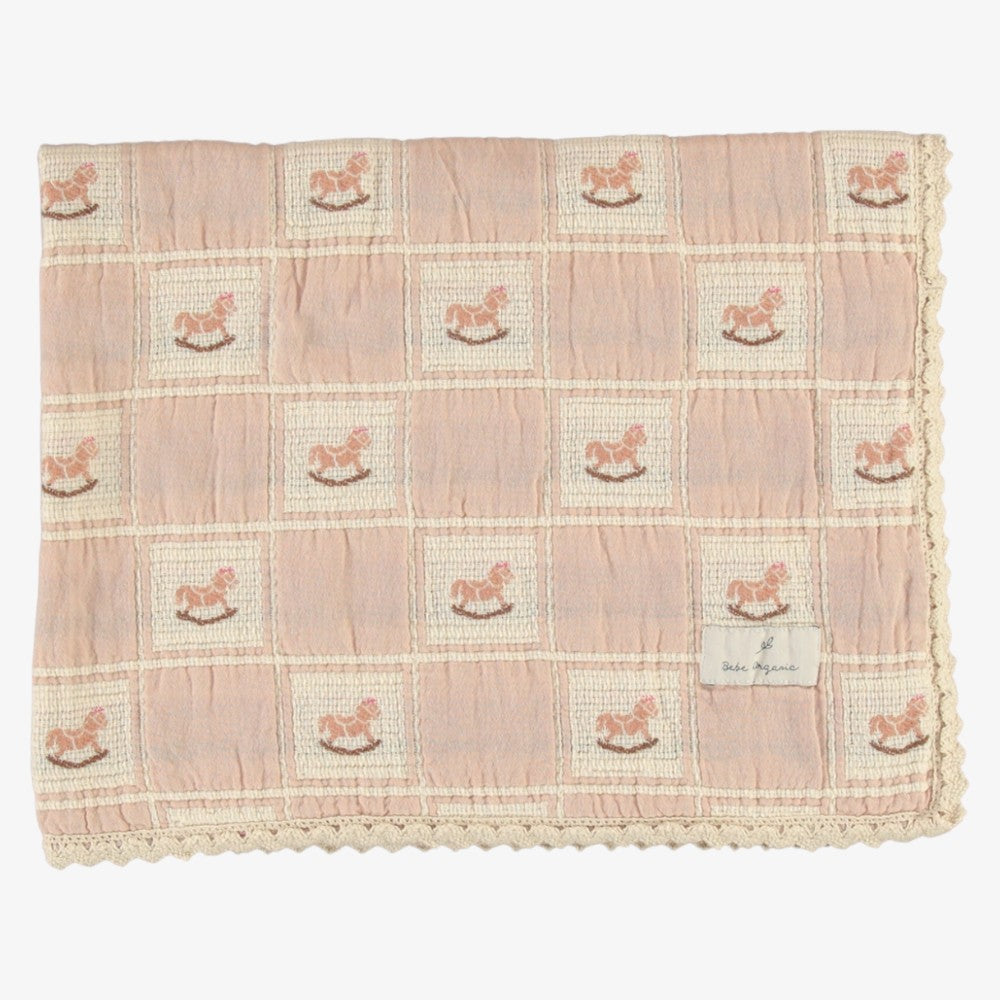 Rocking Horse Blanket - Mauve