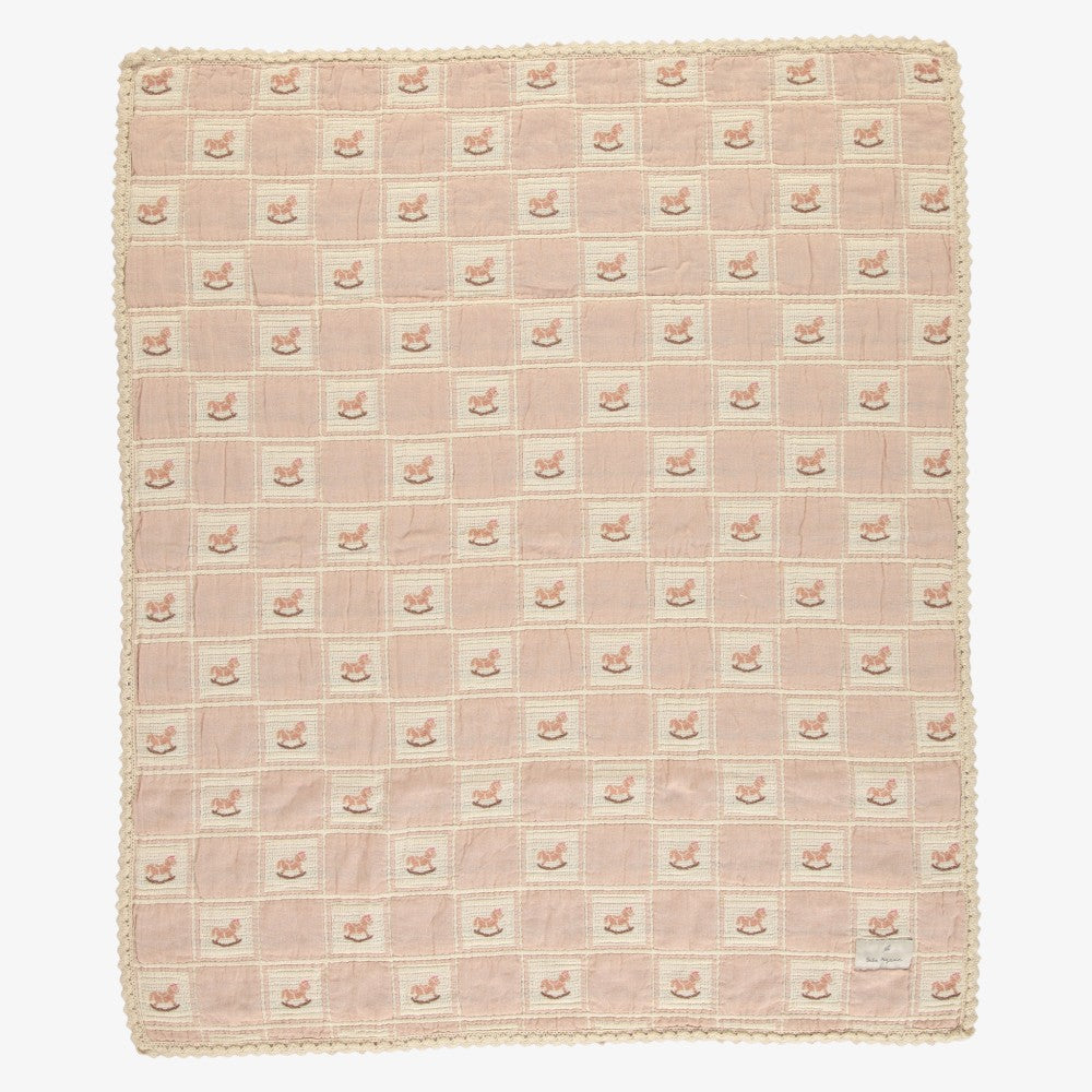Rocking Horse Blanket - Mauve