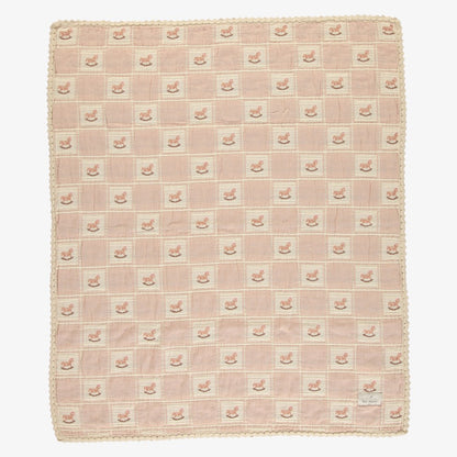 Rocking Horse Blanket - Mauve