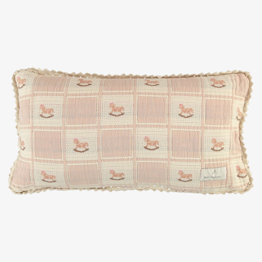 Rocking Horse Pillowcase - Mauve