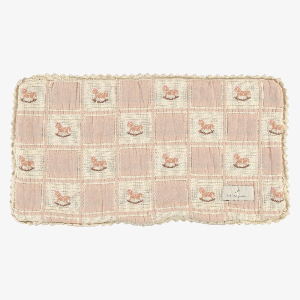 Rocking Horse Pillowcase - Mauve