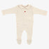 Heart Pointelle Footie - Natural