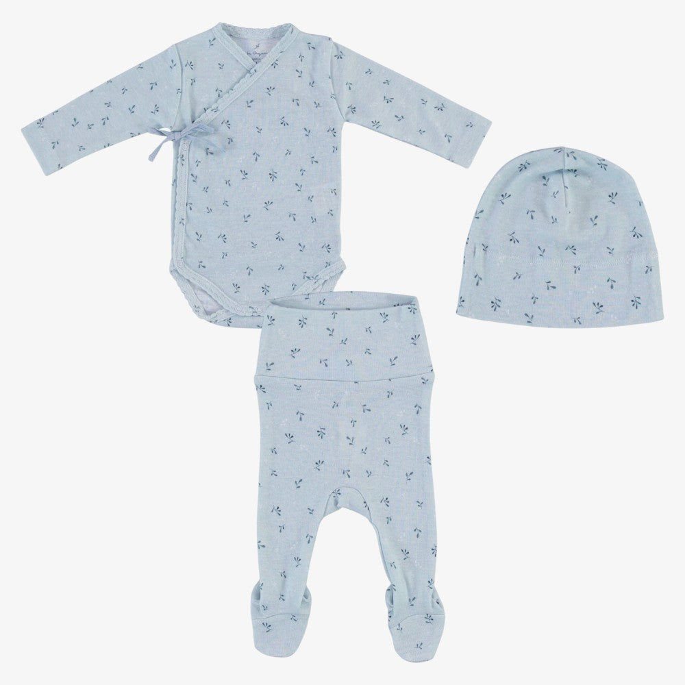 Lou 3 Piece Set - Blue Leaf