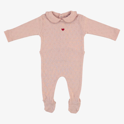 Bebe Heart Pointelle Take Me Home Set - Blush