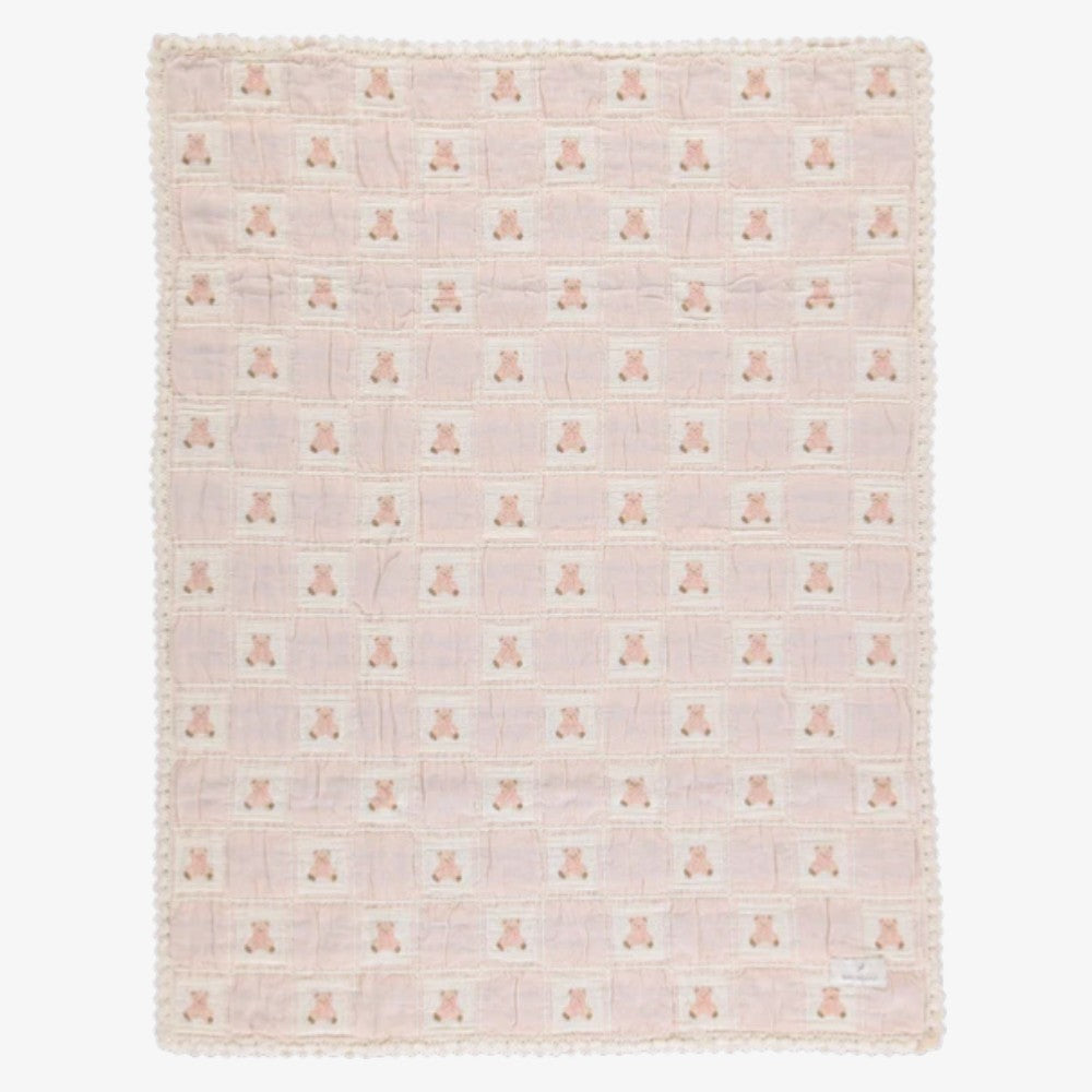 Teddy Bear Blanket - Mauve