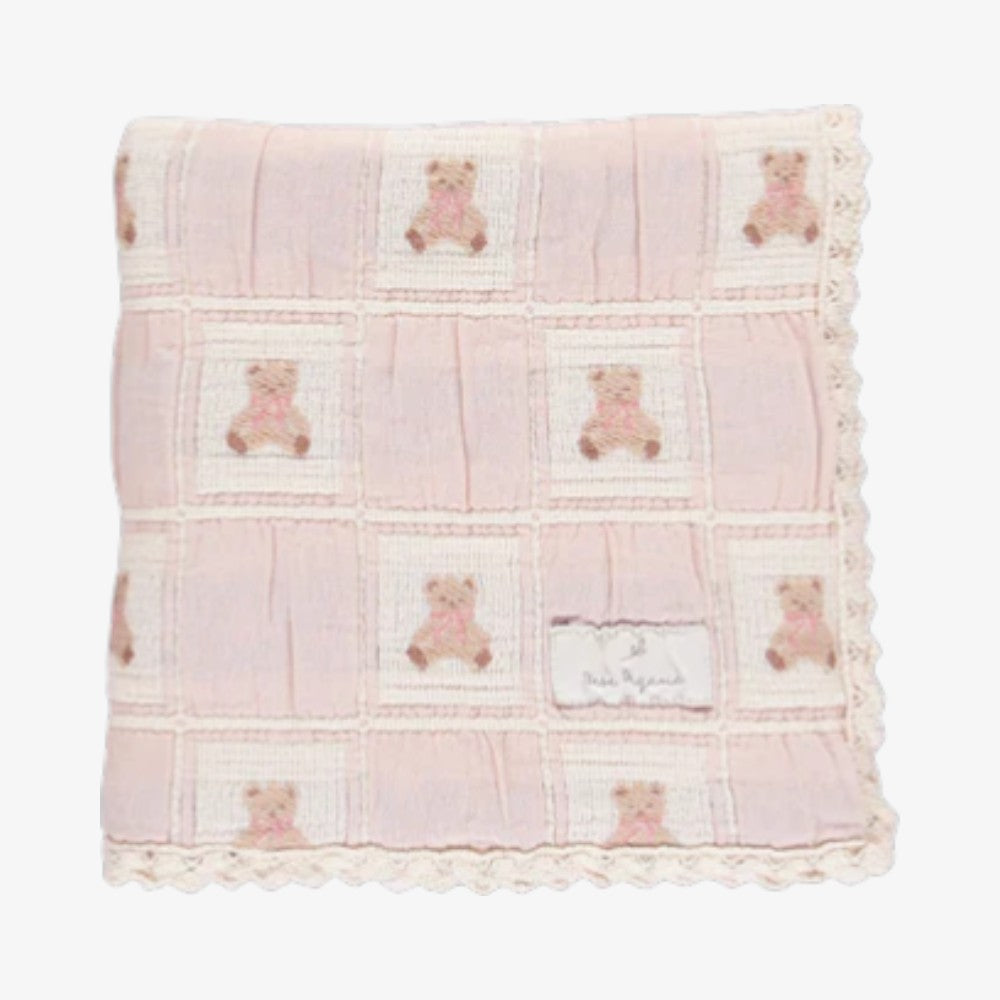 Teddy Bear Blanket - Mauve