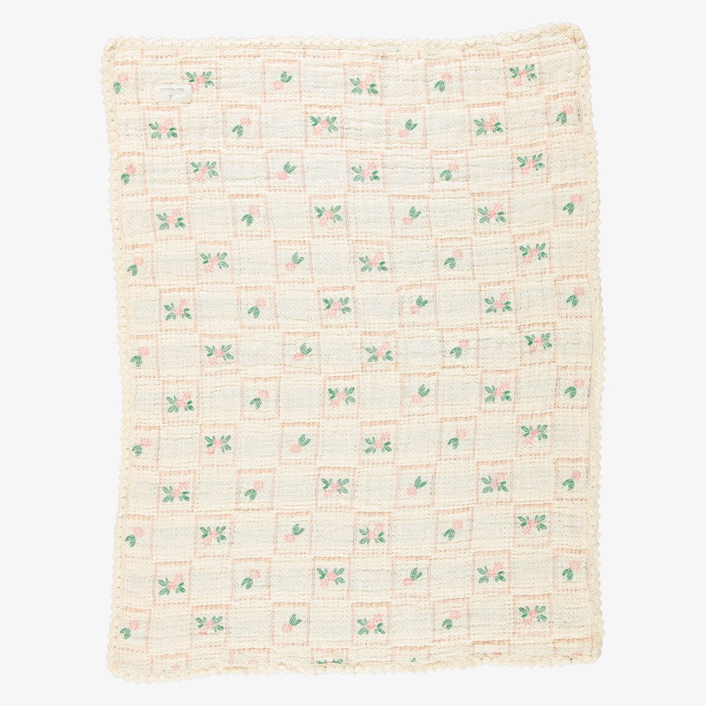 Floral Waffle Blanket - Flower