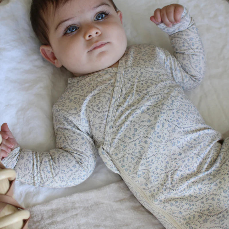 Bamboo Wrap Footie - Bluebell Heirloom