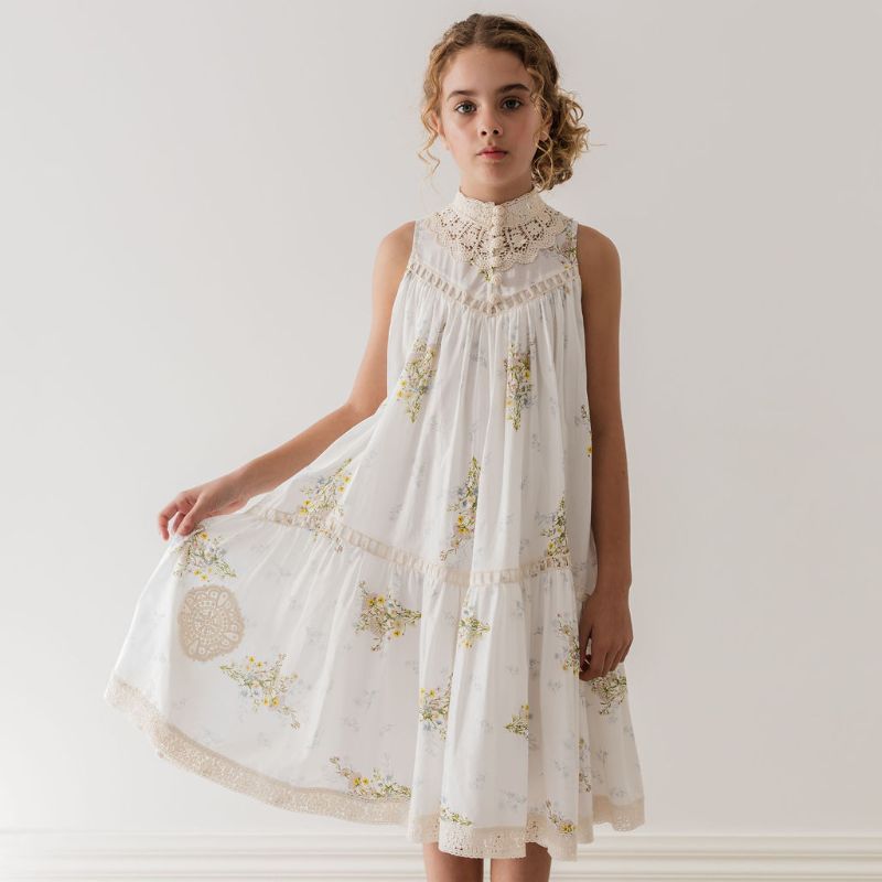 Doily Voile Dress - Spring Meadow