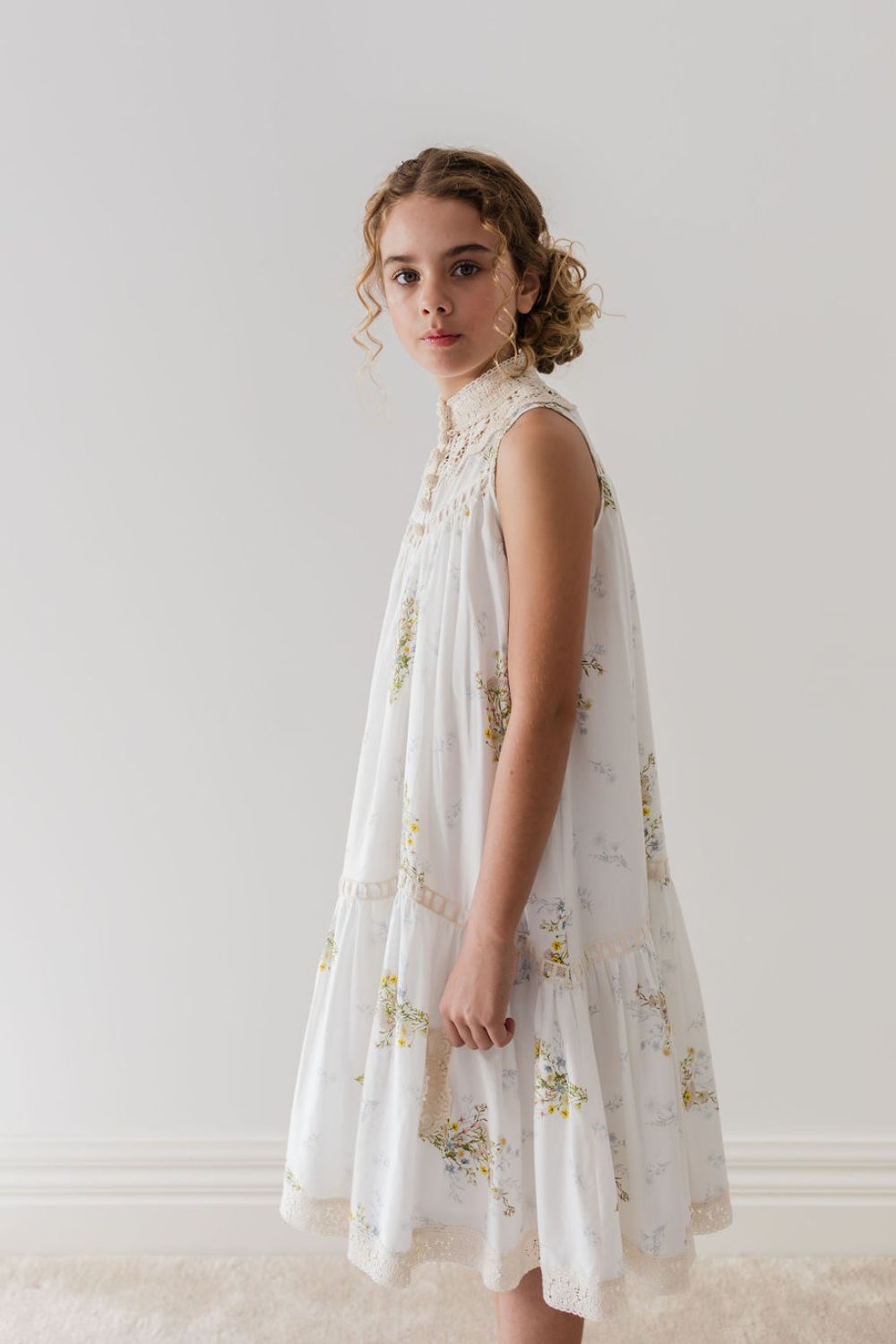 Doily Voile Dress - Spring Meadow